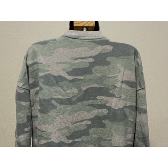 Time and Tru Womens S (4-6) Top Thin Sweatshirt Cotton Blend Camo Oversized - Picture 8 of 9